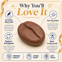 Jouet Squishy TONGXIN en argile en forme de grain de café, croustillant et moelleux, jouet anti-stress pour bureau