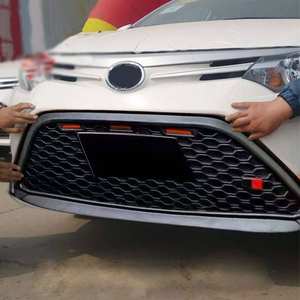 Parrilla Delantera para Toyota Vios, Color Negro Mate, Plástico ABS, para Modelos 2014-2018 - Product Image 1