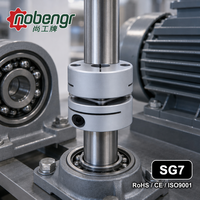 Coupleur à diaphragme unique avec moyeu en aluminium et pince à membrane en acier inoxydable 304, sans jeu, pour alignement angulaire, pour moteur pas à pas, vis à billes, CNC