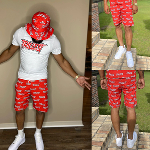 סט בגדי ספורט חדש עם הדפס לוגו בהתאמה אישית, חולצות פולו קצרות שרוולים מבד ג'רזי כותנה לגברים, מכנסיים קצרים וחליפת ריצה - Product Image 2