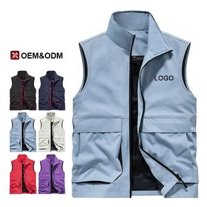 Chaleco Formal de Otoño para Hombre, Bordado Personalizado, Prenda Exterior Transpirable Multifuncional con Cierre de Cremallera, para el Trabajo y el Desplazamiento, con Logotipo Personalizado - Product Image 3