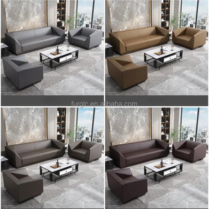 أريكة مكتبية حديثة على شكل الماس بمقاعد 1+2+3، أريكة جلدية للمكتب بتصميم عصري، طقم أرائك للاستخدام المكتبي - Product Image 4