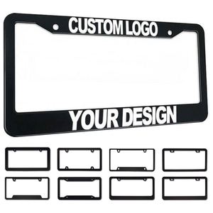 Cadre de plaque d'immatriculation de voiture en alliage de haute qualité / support de plaque d'immatriculation avec logo personnalisé - Product Image 1