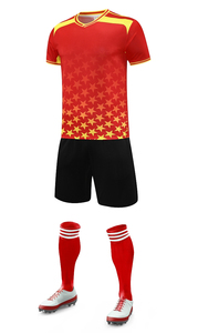 Ensemble de maillots de football pour enfants en polyester, logo personnalisé, nom et numéro de l'équipe, uniforme de football avec short, vêtements d'entraînement respirants pour l'équipe - Product Image 2
