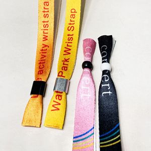 New Arrival 2026 Adjustable Fabric Bands Wrist with Personalised Design logo Wristband Fashion Hand Band Exhibition Ticket