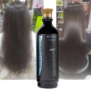 Pro tech 250ml kolagen organik sulfat gratis 1000ml pelurus halus Brasil 2.10 perawatan rambut Keratin