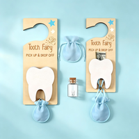 Sac de rangement pour dents de lait, porte-clés mural, boîte à souvenirs pour dents perdues, kit de la Fée des Dents, cadeau de rentrée scolaire