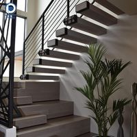 Kit d'escalier extérieur en acier de type Z haut de gamme, sur mesure, avec marches en métal noir thermolaqué pour escalier commercial extérieur