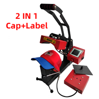 Presse à chaud combinée 2 en 1, impression par sublimation d'étiquettes et de capuchons 15*15CM, machine pour publicité LOGO, machine à transfert thermique
