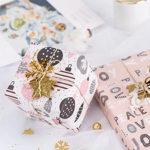 Custom Eco-Friendly Recyclable Christmas-Themed Gift <b>Wrap</b> <b>Paper</b> <b>Roll</b> 100GSM Double Sided Coated Art <b>Paper</b> for Holiday Packaging - Product Image 2