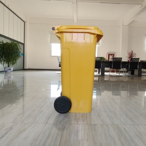 HDPE Kích Thước Lớn Cao-End 120L Nhựa Bánh Ngoài Trời Thùng Rác Chất Thải Tái Chế Phân Loại Thùng Cán Thùng Rác Có Thể - Product Image 4