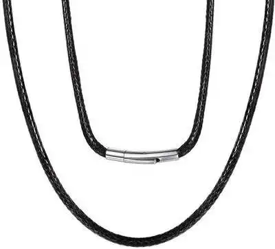 Cavo della collana di cuoio durevole della chiusura a scatto della catena della corda della cera della collana intrecciata impermeabile all'ingrosso di alta qualità per le donne