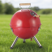 Barbecue portable à charbon de bois de la série Round Kettle, modèle épaissi, en forme de pomme, pour la cuisson à domicile et en extérieur