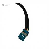 Rangkaian Kabel Multi-Sensor Mesin Otomotif dengan Tabung Bergelombang, Konektor Cyan, Kabel Kustom OEM 12V 24V