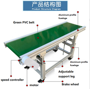 Từ băng tải vành đai container tải phân loại máy nghiêng Góc di động hạt Modular vành đai băng tải - Product Image 4