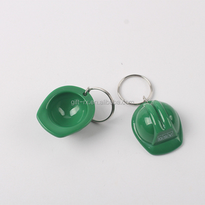 Venta al por mayor Mini casco de construcción llavero Logo cascos llaveros plástico seguridad recuerdo para promoción de negocios - Product Image 6