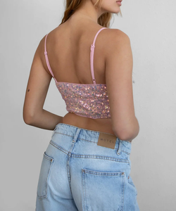 Set di <span class=keywords><strong>paillettes</strong></span> glitterate da donna gonne <span class=keywords><strong>Top</strong></span> vestito Sexy brillante estate tinta unita Bling <span class=keywords><strong>Top</strong></span> tailleur per Party Club Date Night - Product Image 6