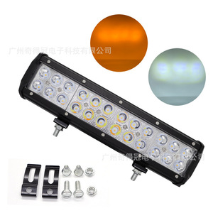 ไฟสปอร์ตไลท์ LED สำหรับรถยนต์ 72W 7 นิ้ว แบบสองแถว สำหรับออฟโรด ติดตั้งบนหลังคา พร้อมชุดอุปกรณ์ติดตั้ง - Product Image 1