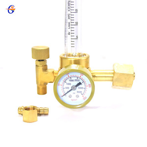 Réducteur de pression de gaz argon tout en cuivre avec débitmètre pour machine de soudage TIG, type piston 0,35 Mpa - Product Image 1