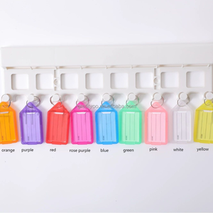 Các Loại Màu Sắc ID Nhãn Thẻ Nhựa Thẻ Chìa Khóa Với Chia Vòng Nhựa Keychain ID Tên Thẻ Với Thẻ Tên - Product Image 3