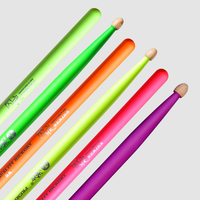 Großhandel HUN Marke Night Flash Serie Farbige Leuchtende UV-Drumsticks 5A mit Eichel-Spitzen