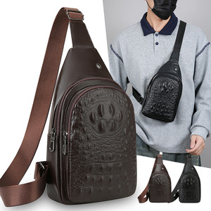 Men's Chest Bag Large Capacity Water Repellent Crossbody Shoulder Bag For Everyday Use Solid Color Style - Product Image 1