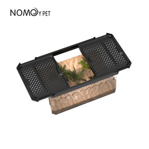 NUEVA <span class=keywords><strong>caja</strong></span> de cría de reptiles de plástico de <span class=keywords><strong>PC</strong></span> transparente de 3 tamaños con tapa de ventilación deslizante magnética de plástico ABS negro - Product Image 5