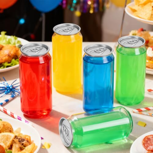 Bouteilles en plastique PET transparentes personnalisables avec logo, avec couvercle à clapet en aluminium, sans BPA, pour boissons gazeuses, jus, café froid et boissons pétillantes - Product Image 5