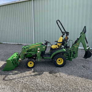High Quality John Deeree Compact Agricultural Tractor Other HP <b>Walking</b> Tractor with Front Loader and Backhoe Attachment 1600kg - Product Image 1