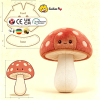 Jouets en peluche personnalisés en forme de champignons, cadeaux végétaliens simulés pour enfants, cadeaux promotionnels avec logo d'entreprise brodé, haute qualité