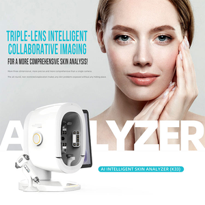 Analyseur de peau multifonctionnel avec trois caméras de détection, détecteur de cuir chevelu et de visage - Product Image 4