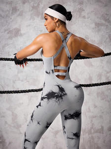 Traje Deportivo Elástico de Dos Piezas sin Costuras para Fitness, Pilates, con Tirantes, Espalda Descubierta, Secado Rápido, para Yoga, Talla Grande, Reversible para Mujer - Product Image 4