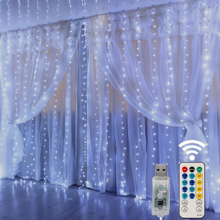 Smart RGB LED Curtain String Lights