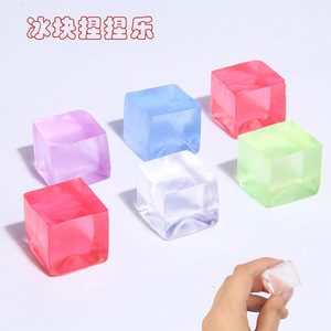Tinh Thể Trong Suốt Cảm Giác Thần Tài Đồ Chơi Squishy Trái Cây Căng Thẳng Quả Bóng Stretchy Chanh & Dâu Tây Ice <span class=keywords><strong>Cube</strong></span> Làm Bằng Cao Su Nhựa - Product Image 5