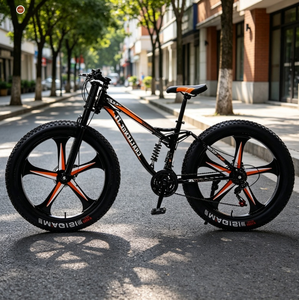 Vélo de montagne tout suspendu à pneus larges 26 pouces avec roues en magnésium à <span class=keywords><strong>3</strong></span> rayons, vélo de neige, double amortisseur, vélo de plage - Product Image 3