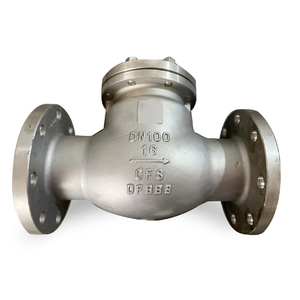 <span class=keywords><strong>Valvola</strong></span> di ritegno a disco singolo manuale in ghisa sferoidale in acciaio inossidabile CF8 CF8M, tipo a battente flangiato - Product Image 1