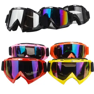 Lunettes coupe-vent d'extérieur pour moto tout-terrain orange pour hommes lunettes de moto personnalisées avec différentes lentilles de revêtement