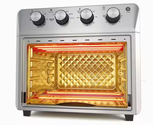 1600 Wát thép không gỉ lưu thông không khí Lò nướng điện thủy tinh trong suốt hình ảnh cửa sổ không khí Nồi chiên lò với bộ đếm thời gian - Product Image 4