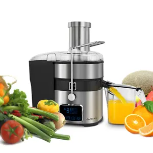 Canmax, espremedor, máquina de espremedor de frutas e legumes inteiros, 800 W, 3 velocidades com 3 mangueiras de alimentação, extrator de espremedor, função anti-gotejamento