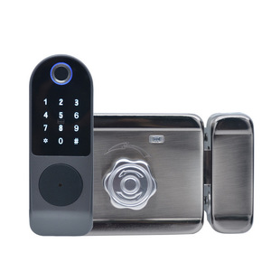 กุญแจล็อคประตูอัจฉริยะแบบไร้สายรุ่นใหม่ พร้อมระบบสแกนลายนิ้วมือ RFID และ WIFI รองรับแอป <span class=keywords><strong>TTLock</strong></span> หรือ Tuya - Product Image 1
