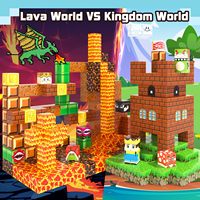 Cubes de construction magnétiques en plastique, jeux pour enfants, jouets en cubes, aventure dans le royaume et le monde de la lave, jouets STEM de 1 pouce, cadeaux d'anniversaire