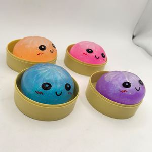 Hot Selling Cute Steamed Bun Stress Relieving Toy Glitter Dumpling Soft <b>Squishy</b> Texture Slow Rebound Ideal for Fidget Play - Product Image 3