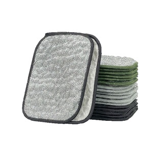 Lot de 3 torchons de cuisine en microfibre double couche Hanlin avec fil d'argent et fibre de bambou pour le lavage de la vaisselle - Product Image 1