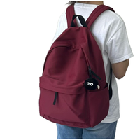 Sac à Dos Polyvalent Japonais de Couleur Unie, Grande Capacité, pour Collège et Lycée