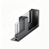Portes coulissantes horizontales en verre isolant à double vitrage avec profil en alliage d'aluminium anti-poussière et anti-insectes pour villas