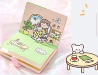 Kawai-Libreta 3D de dibujos animados para niñas, libreta de bolsillo con diseño de personajes, ideal para regalo, gran oferta