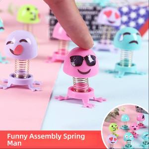 Мини-пазл «Пружинный человек» с мультяшными выражениями, игрушка для снятия стресса, забавная игрушка, пружинная магия - Product Image 2