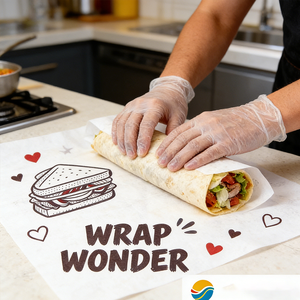 Carta Cerata Ecologica Personalizzata per Alimenti, per Fast Food, Pasticceria, Confezionamento di Dolciumi e Gastronomia - Product Image 3