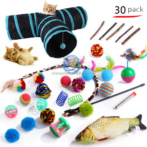 Gato gatito divertido juego túnel ratón suministros pez gato accesorios varias combinaciones gato juguetes simulación ratón bolas juguete - Product Image 1
