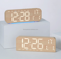 Horloge murale de table numérique LED multifonctionnelle YIDA TIME avec affichage de la température, de la date, du jour de la semaine et veilleuse
